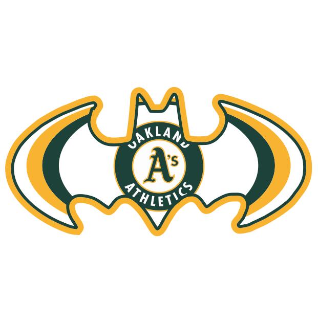 Oakland Athletics Batman Logo DIY iron on transfer (heat transfer)